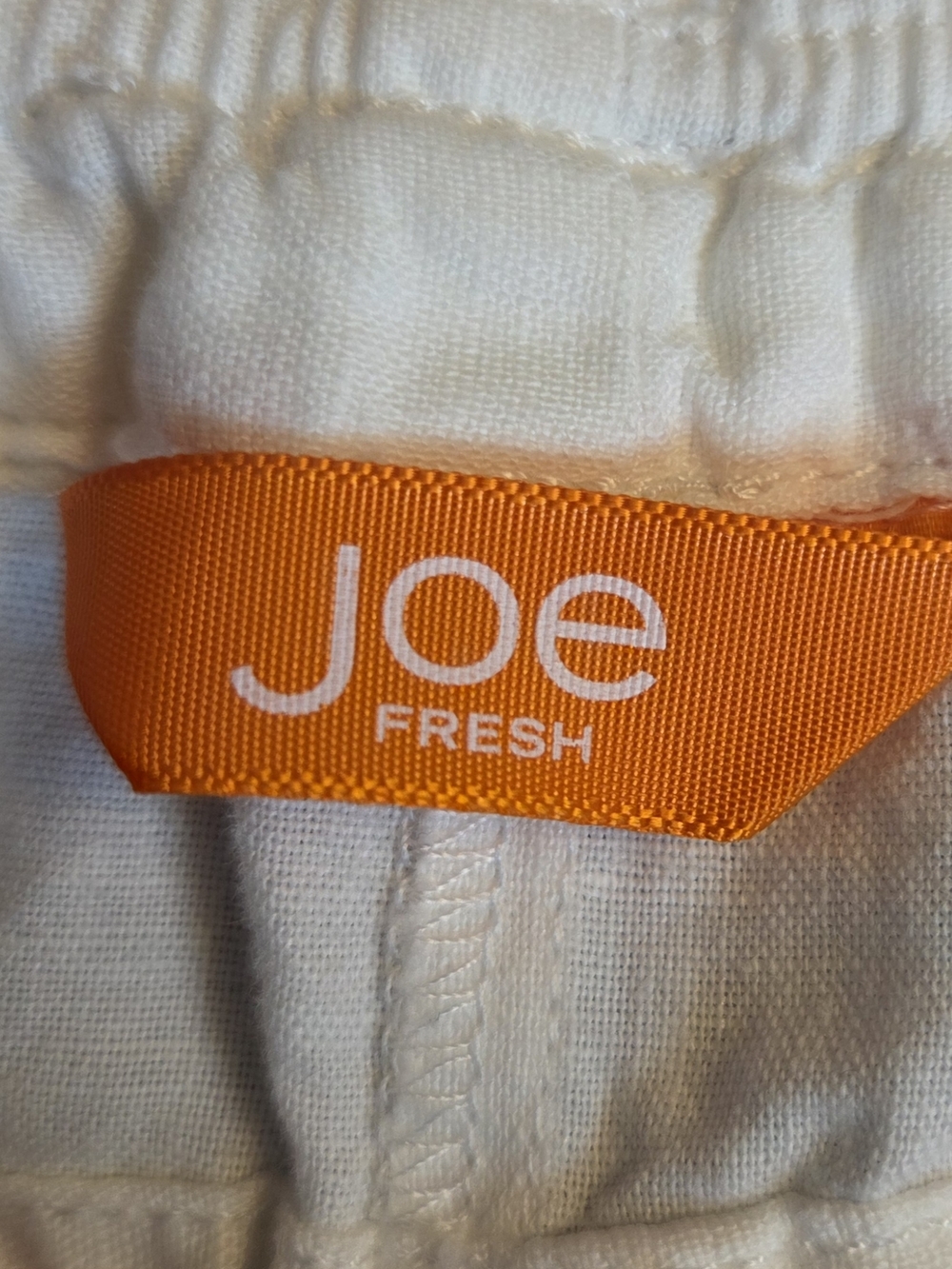 Joe Fresh White Drawstring A-Line Linen Blend Mini Skirt Size Med - Picture 6 of 6